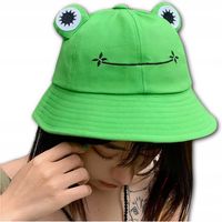 Kapelusz Czapka żaba BUCKET HAT RYBACKI żabka Zielona Letni na Lato Wakacje