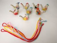 ptaszek 12szt. śpiewający ceramiczny z zawieszką ćwierkający 6x5cm;