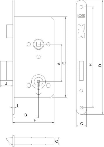 zamek wpuszczany lob 90mm na wkładkę żółty - mp zw 90y5 l na Arena.pl
