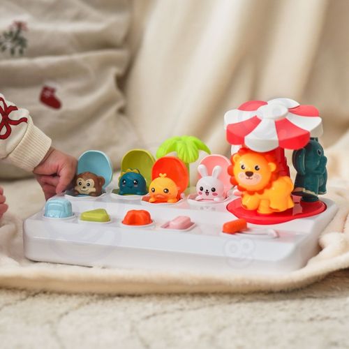 WOOPIE BABY Wyskakujące Zwierzątka Pop Up Karuzela Zabawka Interaktywna na Arena.pl