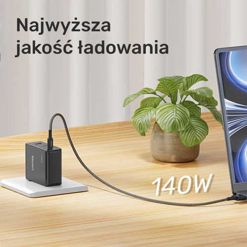 Unitek Kabel zasilający USB-C - MagSafe 3 140W 1 m na Arena.pl