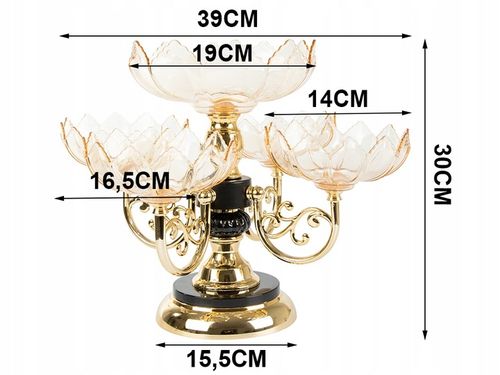 PIĘTROWA PATERA NA CIASTO OWOCE SŁODYCZE OBROTOWA ELEGANCKA DESIGN LOOK na Arena.pl