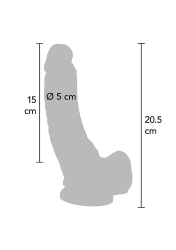 Dildo 8 Inch With Balls Light Skin Tone na Arena.pl