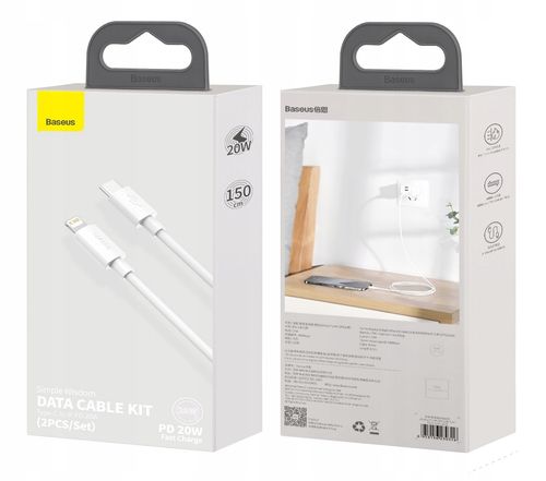 Kabel niktrade USB typ C - Apple Lightning 1,5 m biały na Arena.pl