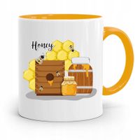 Kubek Zółty Dla Pszczelarza Honey Prezent Z Nadrukiem Ze Zdjęciem