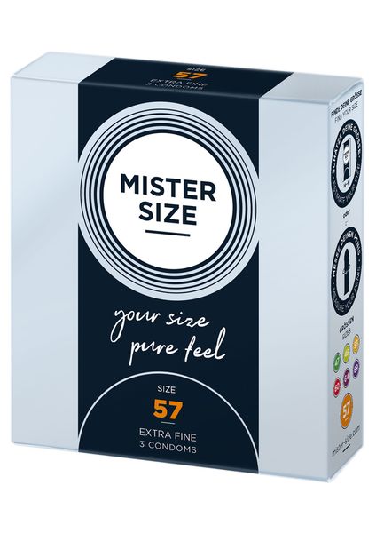 3 Prezerwatywy Mister Size - Rozmiar 57 zdjęcie 1