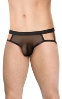 super wycięte stringi męskie softline 4521 czarne onesize