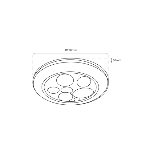 Plafon BUBBLES GOLD 30W  Ø390 mm na Arena.pl