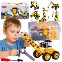 KLOCKI KONSTRUKCYJNE MEGA KONSTRUKTOR DUŻY ZESTAW MASZYNY BUDOWLANE DZIECI