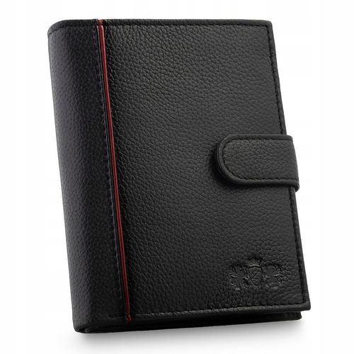 Portfel męski skórzany czarny pionowy skóra naturalna ochrona RFID na Arena.pl