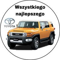 Opłatek na tort Toyota Samochód Auto Logo Fura Bryka Urodziny 18 30 40 50