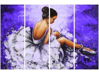 OBRAZ BALETNICA GRANATOWYM TLE