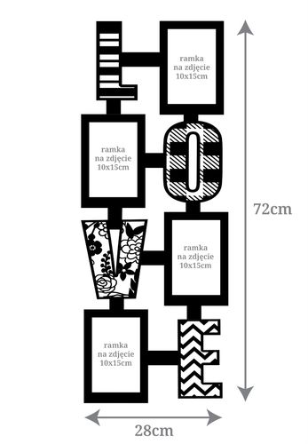 Ramka na zdjęcia LOVE 2 brązowa z grawerem na Arena.pl