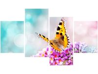 140CM 70 OBRAZ MOTYL KWIATKACH ŚCIENNY