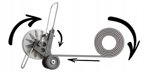 WÓZEK ALU WĄŻ OGRODOWY 6-WARSTWOWY NIESKRĘCAJĄCY SIĘ 1/2" 50 M BEST POLSKA na Arena.pl