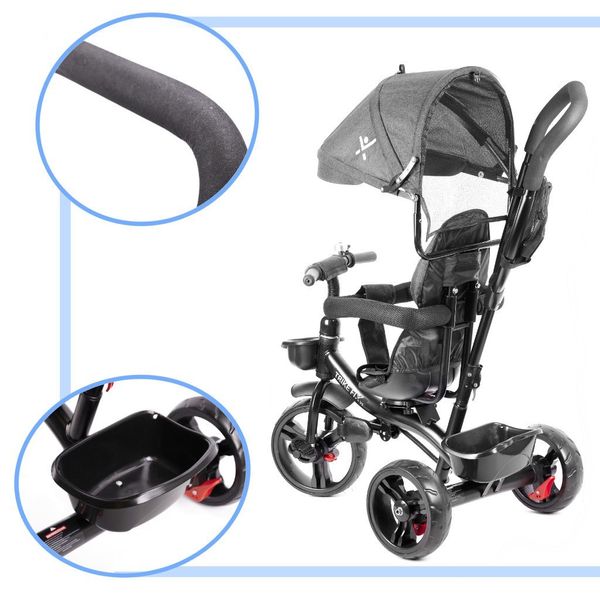 Rowerek trójkołowy Trike Fix Lite szary zdjęcie 16