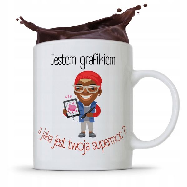 Kubek Prezent Dla Grafika Jestem Grafikiem Z Nadrukiem Ze Zdjęciem zdjęcie 1