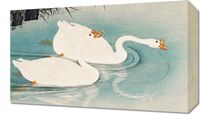 Obraz 50x30cm Geese amid Reeds, Koson Japoński Vintage do Salonu