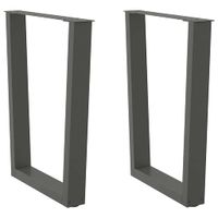 Nogi do stołu jadalnego w kształcie litery V 2 szt. Antracyt 60x(72-73,3) c
