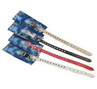 Elegancka czarna obroża regulowana dla kota zdobiona serduszkami Yarro 26cm