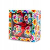 BOMBKI FOLK - ŁOWICKIE BIAŁE - KOMPLET 4 SZT. W PUDEŁKU FOLKSTAR