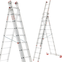 Drabina aluminiowa profesjonalna FARAONE ST300/3N 3x10 na schody 7,31 m