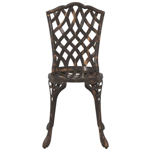 Zestaw bistro ogrodowy 3-częściowy z brązowego aluminiowego odlewu na Arena.pl