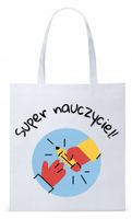 Dzień Nauczyciela Prezent Torba Eco Biała Shopper Z Nadrukiem Ze Zdjęciem