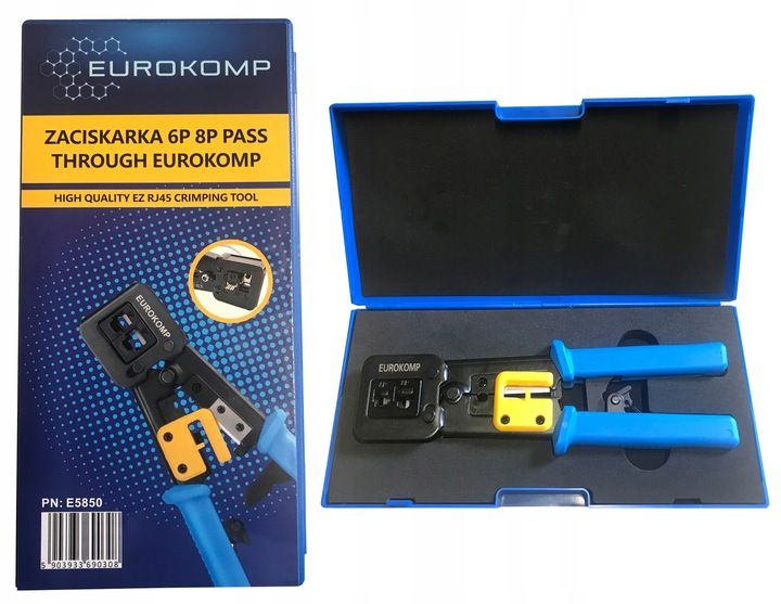 Zaciskarka 6P 8P wtyków przelotowych RJ45 PRASKA zdjęcie 6