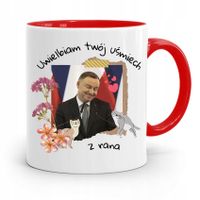 Kubek Czerwony Prezydenta Andrzej Duda Pis Zdrowie Z Nadrukiem Ze Zdjęciem