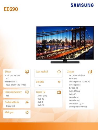 Monitor Samsung 43'' 43EE690 na Arena.pl