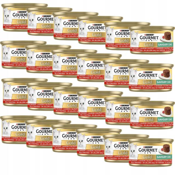 Purina Gourmet Mokra karma dla kotów z wołowiną i pomidorem 85 g x 24 sztuk zdjęcie 1