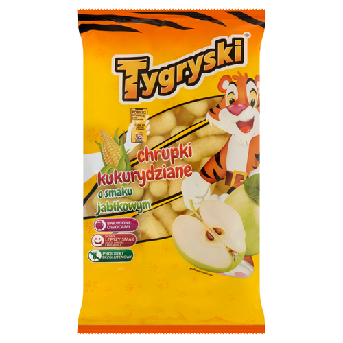 Tygryski Chrupki kukurydziane o smaku jabłkowym 70 g na Arena.pl