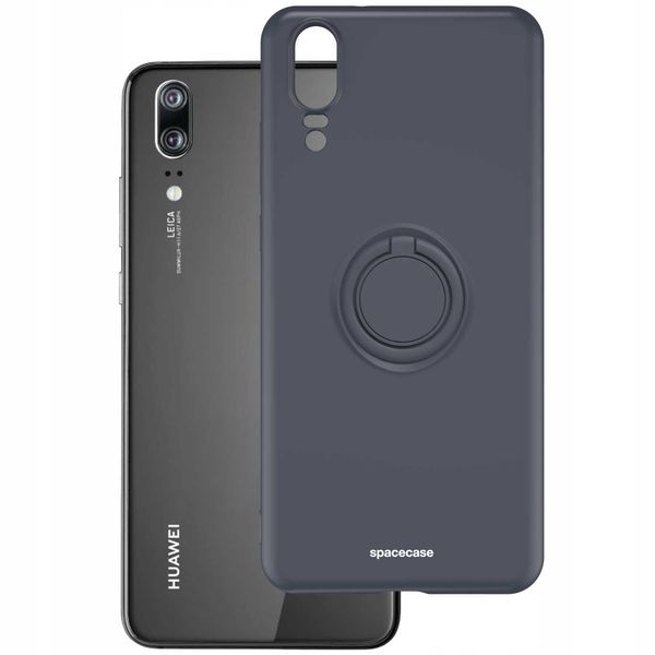 Spacecase Silicone Ring Huawei P20 Black zdjęcie 2