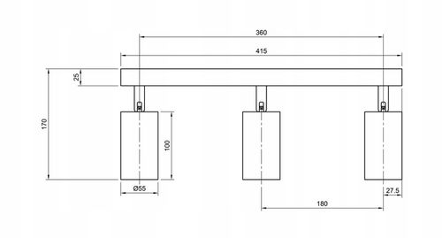 Lampa sufitowa kinkiet spot oprawa halogenowa GU10 na Arena.pl