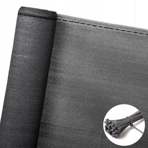 SIATKA CIENIUJĄCA 90% 1,5x25m OSŁONA MASKUJĄCA MATA NA PŁOT OGRODZENIE UV+ na Arena.pl