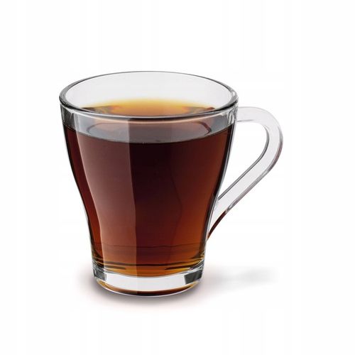 ZESTAW KUBKÓW SZKLANYCH 6x250ml SZKLANKI do kawy herbaty z uchem na Arena.pl