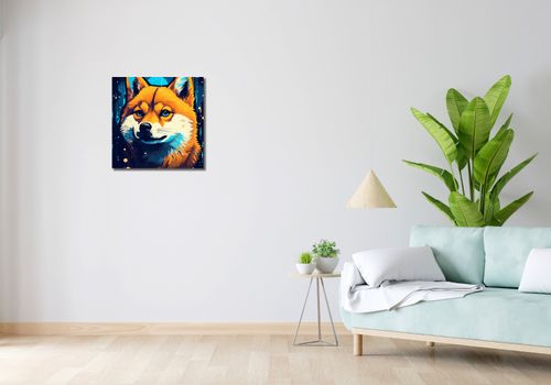 Obraz 50x50cm Lisek w Kosmosie na Arena.pl