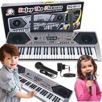 DUŻY KEYBOARD ORGANY PIANINO DO NAUKI DLA DZIECI 61 KLAWISZY + MIKROFON