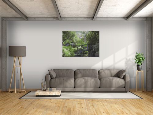 Obraz Japoński Ogród 100x70 PŁÓTNO na Arena.pl