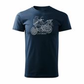 Koszulka z motocyklem na motor Honda NT 1100 męska granatowa REGULAR XL