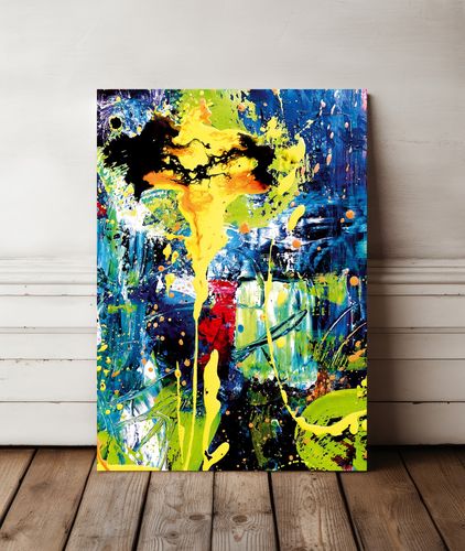 Obraz na płótnie abstrakcja rozlana farba 70x100 cm na Arena.pl