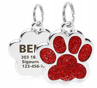 IDENTYFIKATOR ADRESÓWKA dla psa lub kota Łapka Metalowy GRAWER