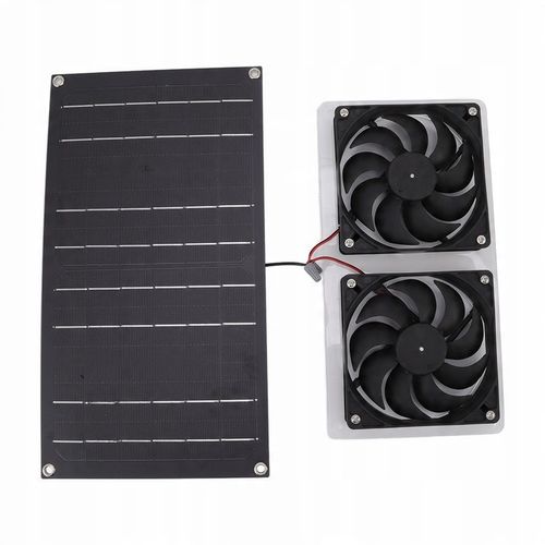 WENTYLATOR 12V + PANEL SOLARNY SŁONECZNY 100W USB na Arena.pl