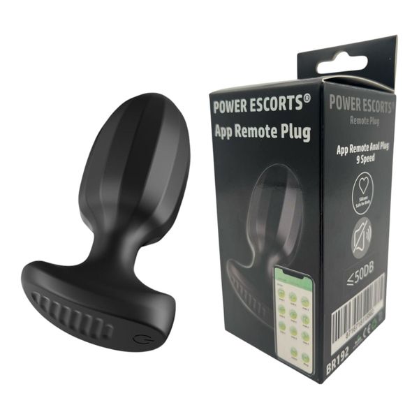 Power Escorts - Br192 - Remote Vibrating Plug - App Controled - Silicone zdjęcie 2