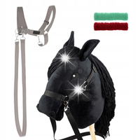 Zestaw Skippi - Hobby Horse czarny i dodatkowy kantar - szary