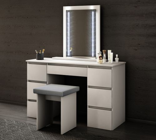 TOALETKA MEGAN B3 BIAŁA lustro LED na Arena.pl