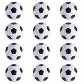 ZESTAW PIŁECZEK PIŁKI DO PIŁKARZYKÓW PIŁECZKI CZARNO BIAŁE 32MM 12 szt.