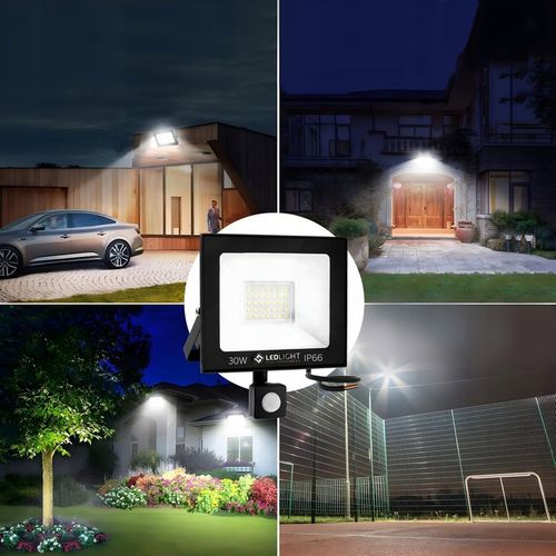 HALOGEN LED Z CZUJNIKIEM RUCHU 10W LAMPA Reflektor Naświetlacz na Arena.pl