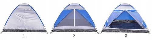 MOCNY NAMIOT TURYSTYCZNY KEMPINGOWY NA BIWAK DUŻY 4-OSOBOWY IGLO 210x240cm na Arena.pl